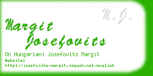 margit josefovits business card